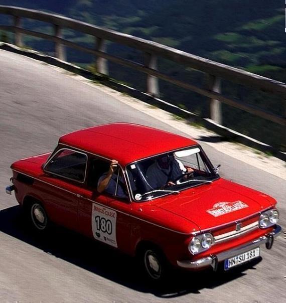 NSU 1200 TT, Baujahr 1971 im Einsatz für Audi Tradition.